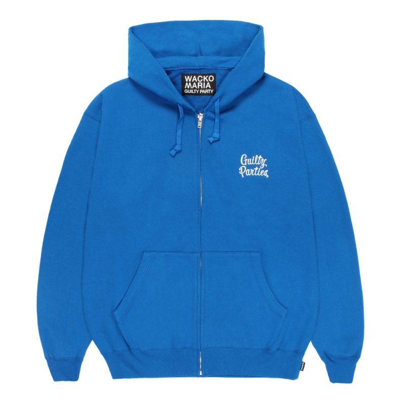画像1: WACKO MARIA/HEAVY WEIGHT ZIP UP HOODED SWEAT SHIRT（BLUE）［ジップアップパーカー-26秋冬］