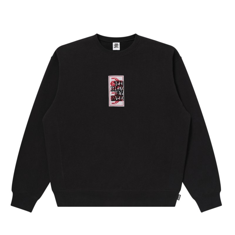 画像1: BlackEyePatch/HWC GESTURE LABEL CREW SWEAT(BLACK)