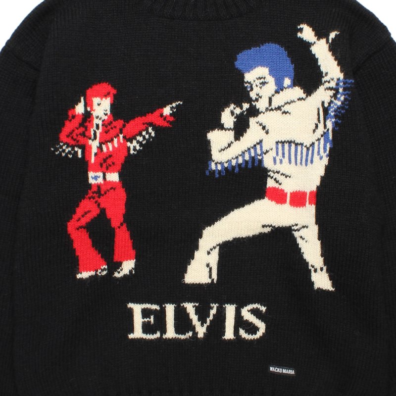 画像2: WACKO MARIA/INTARSIA KNIT SWEATER（BLACK）［インターシャニットセーター-26秋冬］