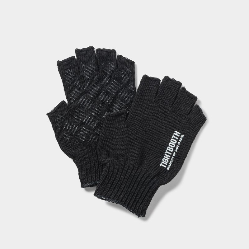 画像1: TIGHTBOOTH/LOGO FINGERLESS GLOVES（Black）［フィンガーレスグローブ-26秋冬］