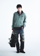 画像7: DAIRIKU/"Straight" Vintage Repair Denim Pants（Indigo）［"ストレート"ヴィンテージリペアデニムパンツ-26秋冬］ (7)
