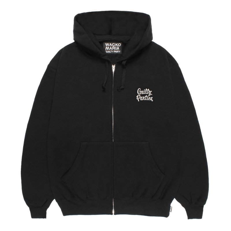 画像1: WACKO MARIA/HEAVY WEIGHT ZIP UP HOODED SWEAT SHIRT（BLACK）［ジップアップパーカー-26秋冬］
