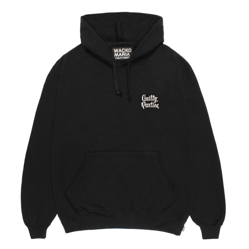 画像1: WACKO MARIA/HEAVY WEIGHT HOODED SWEAT SHIRT（BLACK）［プルオーバーパーカー-26秋冬］