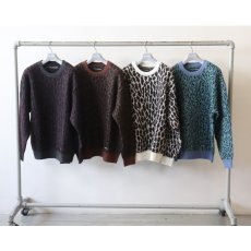 画像3: WACKO MARIA/LEOPARD MOHAIR JACQUARD KNIT SWEATER（WHITE）［レオパードモヘアセーター-26秋冬］ (3)
