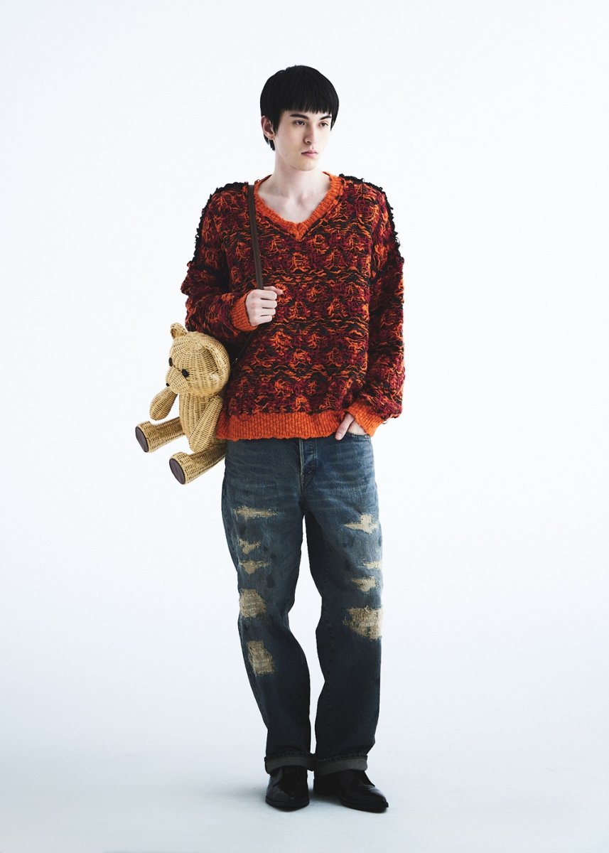 画像8: DAIRIKU/"Straight" Vintage Repair Denim Pants（Indigo）［"ストレート"ヴィンテージリペアデニムパンツ-26秋冬］ (8)