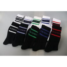画像2: WACKO MARIA/SPORTS SOCKS（BLACK/RED）［スポーツソックス-26秋冬］ (2)