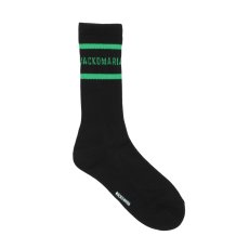 画像1: WACKO MARIA/SPORTS SOCKS（BLACK/GREEN）［スポーツソックス-26秋冬］ (1)