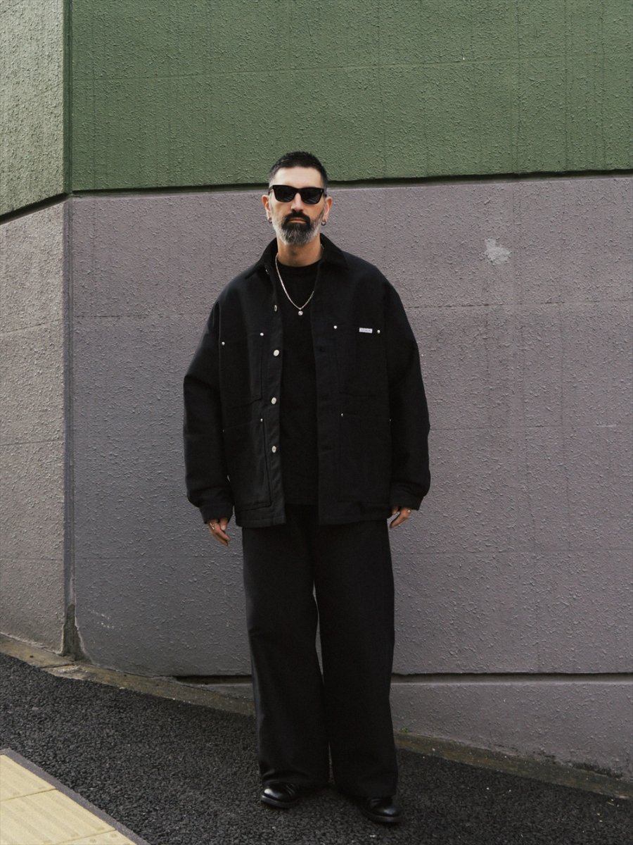画像7: COOTIE PRODUCTIONS/Bedford Cloth Quilting Coverall（Black）［ベッドフォードクロスキルティングカバーオール-26秋冬］ (7)