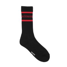 画像1: WACKO MARIA/SPORTS SOCKS（BLACK/RED）［スポーツソックス-26秋冬］ (1)