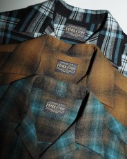 画像5: WACKO MARIA/PENDLETON / WOOL OMBRE CHECK OPEN COLLAR SHIRT（ONE）［ウールオンブレチェックオープンカラーシャツ-26秋冬］ (5)