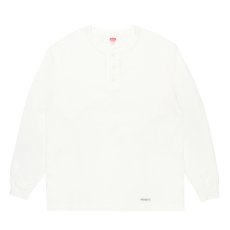画像2: WACKO MARIA/HEALTHKNIT / HENLEY NECK LONG SLEEVE T-SHIRT（WHITE）［ヘンリーネック長袖T-26秋冬］ (2)