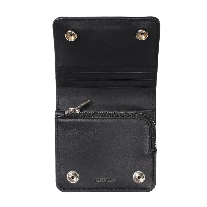 画像2: WACKO MARIA/SPEAK EASY / LEATHER SHORT WALLET（BLACK）［レザーショートウォレット-26秋冬］