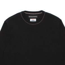 画像2: WACKO MARIA/WOLF'S HEAD / THERMAL LONG SLEEVE T-SHIRT（BLACK）［サーマル長袖-26春夏］ (2)