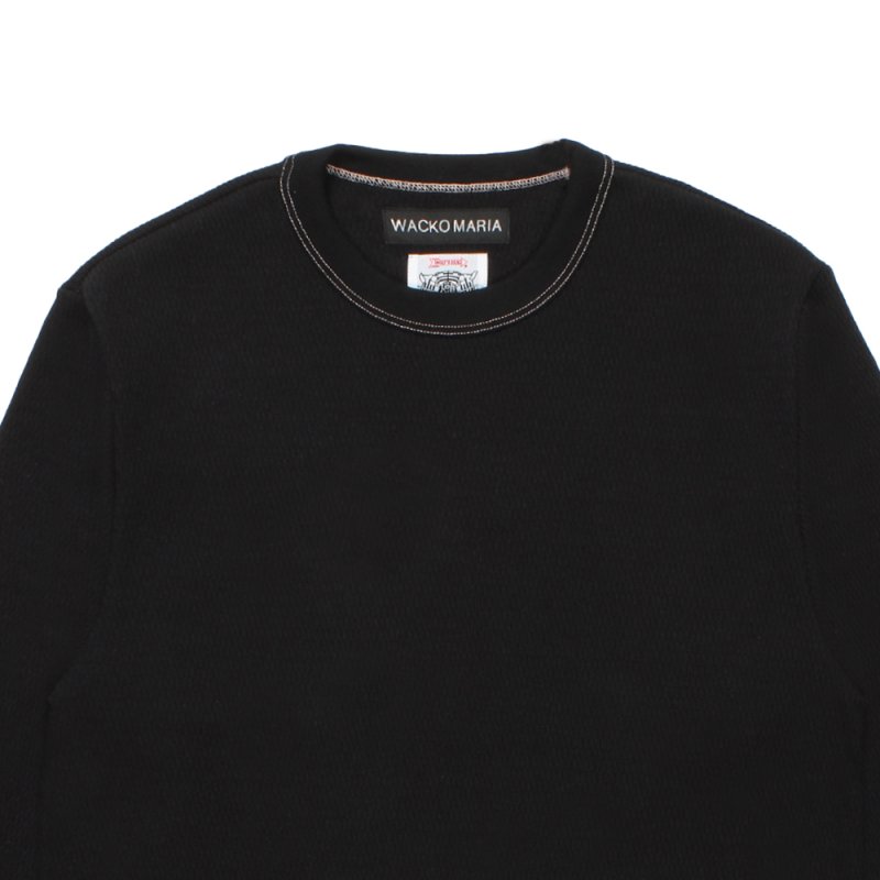 画像2: WACKO MARIA/WOLF'S HEAD / THERMAL LONG SLEEVE T-SHIRT（BLACK）［サーマル長袖-26春夏］