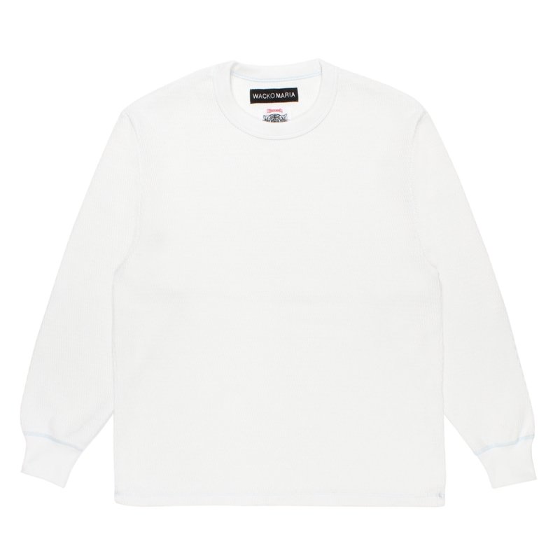 画像1: WACKO MARIA/WOLF'S HEAD / THERMAL LONG SLEEVE T-SHIRT（IVORY）［サーマル長袖-26春夏］