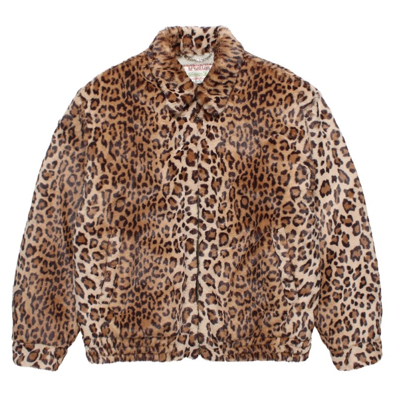 画像1: WACKO MARIA/MCGREGOR / LEOPARD FAUX FUR ANTI-FREEZE JACKET（BEIGE）［レオパードフェイクファーアンチフリーズJKT-26秋冬］