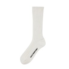 画像1: COOTIE PRODUCTIONS/Lowgauge Middle Socks（White）［ローゲージミドルソックス-26秋冬］ (1)