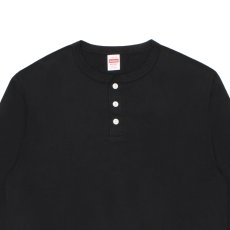 画像4: WACKO MARIA/HEALTHKNIT / HENLEY NECK LONG SLEEVE T-SHIRT（BLACK）［ヘンリーネック長袖T-26秋冬］ (4)
