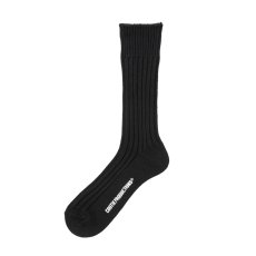 画像1: COOTIE PRODUCTIONS/Lowgauge Middle Socks（Black）［ローゲージミドルソックス-26秋冬］ (1)