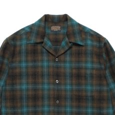 画像2: WACKO MARIA/PENDLETON / WOOL OMBRE CHECK OPEN COLLAR SHIRT（ONE）［ウールオンブレチェックオープンカラーシャツ-26秋冬］ (2)