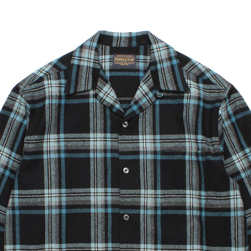 画像2: WACKO MARIA/PENDLETON / WOOL OMBRE CHECK OPEN COLLAR SHIRT（ONE）［ウールオンブレチェックオープンカラーシャツ-26秋冬］
