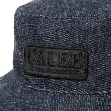 画像4: CALEE/LEATHER WAPPEN DENIM BUCKET HAT（INDIGO BLUE）［レザーワッペンデニムバケットハット-26秋冬］ (4)