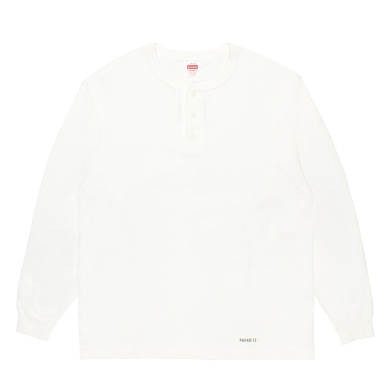 画像2: WACKO MARIA/HEALTHKNIT / HENLEY NECK LONG SLEEVE T-SHIRT（WHITE）［ヘンリーネック長袖T-26秋冬］
