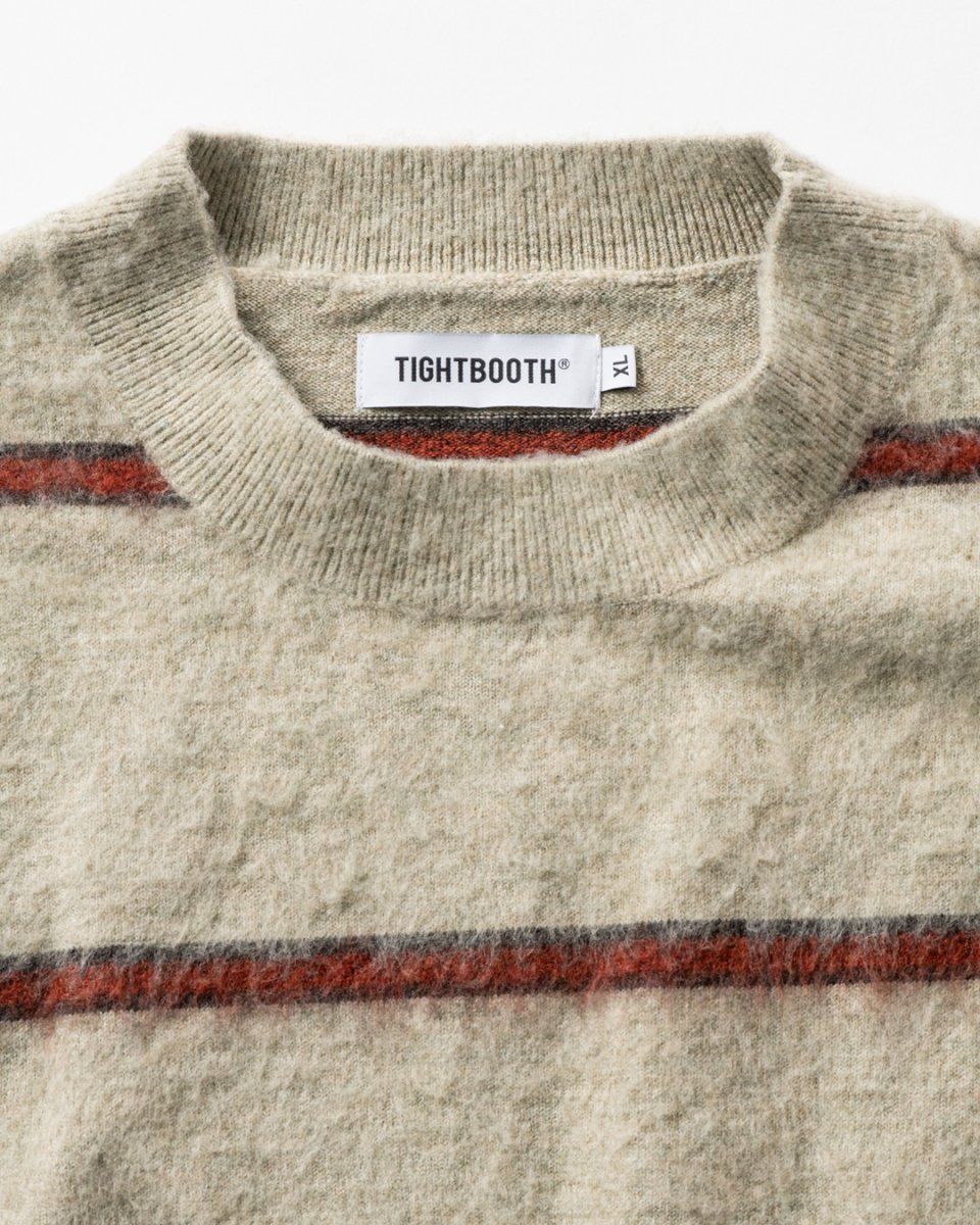 画像3: TIGHTBOOTH/BORDER KNIT SWEATER（Gray）［ボーダーニットセーター-26秋冬］ (3)