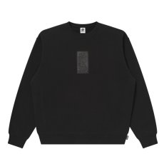 画像1: BlackEyePatch/HWC LEATHER PATCH CREW SWEAT（BLACK） (1)