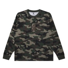 画像1: BlackEyePatch/HWC LABEL WASHED CAMO HEAVYWEIGHT L/S TEE（WOODLAND CAMO） (1)