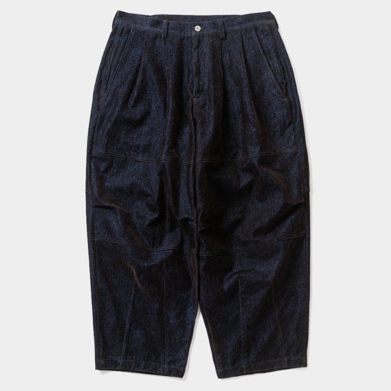 画像1: TIGHTBOOTH/FLOCKY DENIM BALLOON PANTS（Navy）［フロッキーデニムバルーンパンツ-26秋冬］