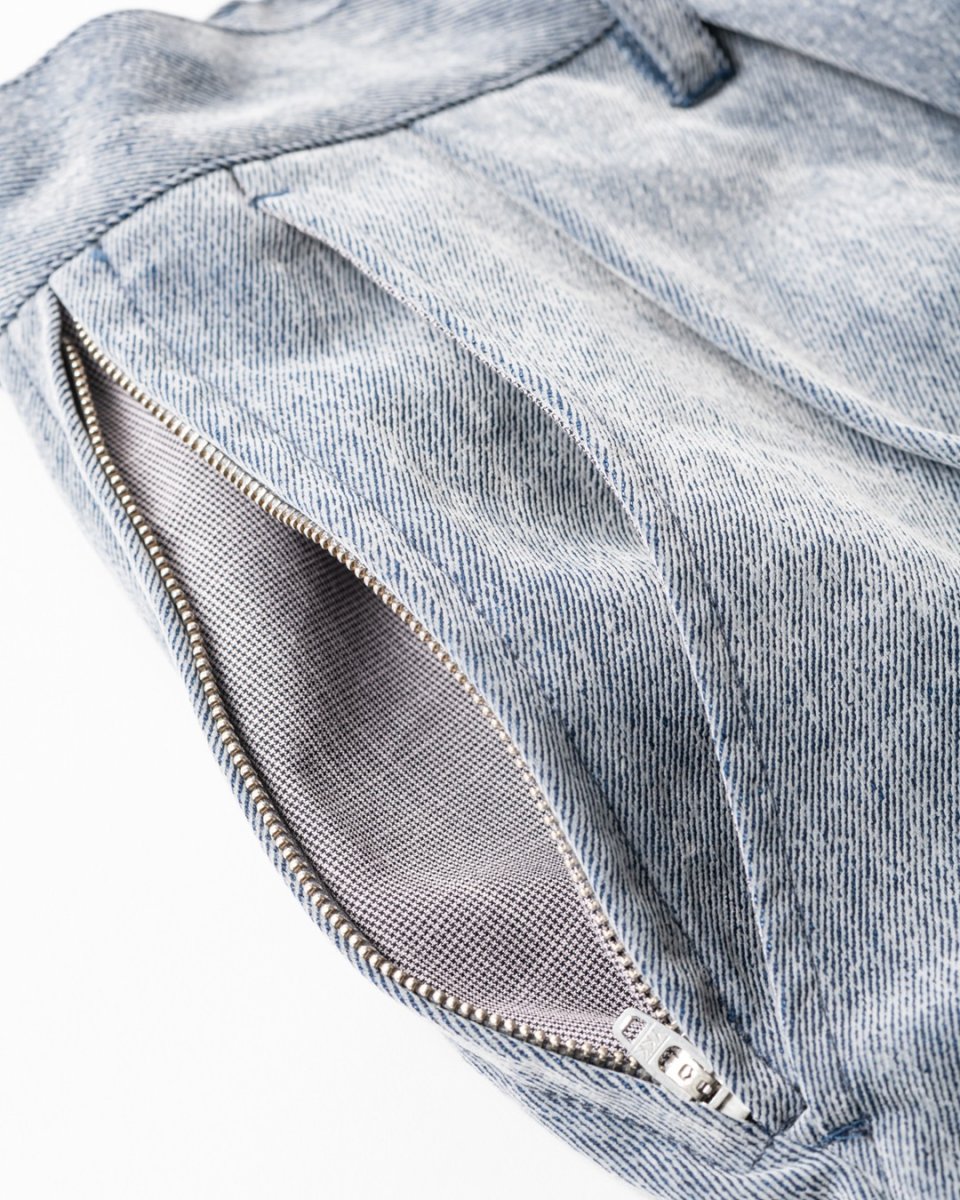 画像6: TIGHTBOOTH/FLOCKY DENIM BALLOON PANTS（Blue）［フロッキーデニムバルーンパンツ-26秋冬］ (6)