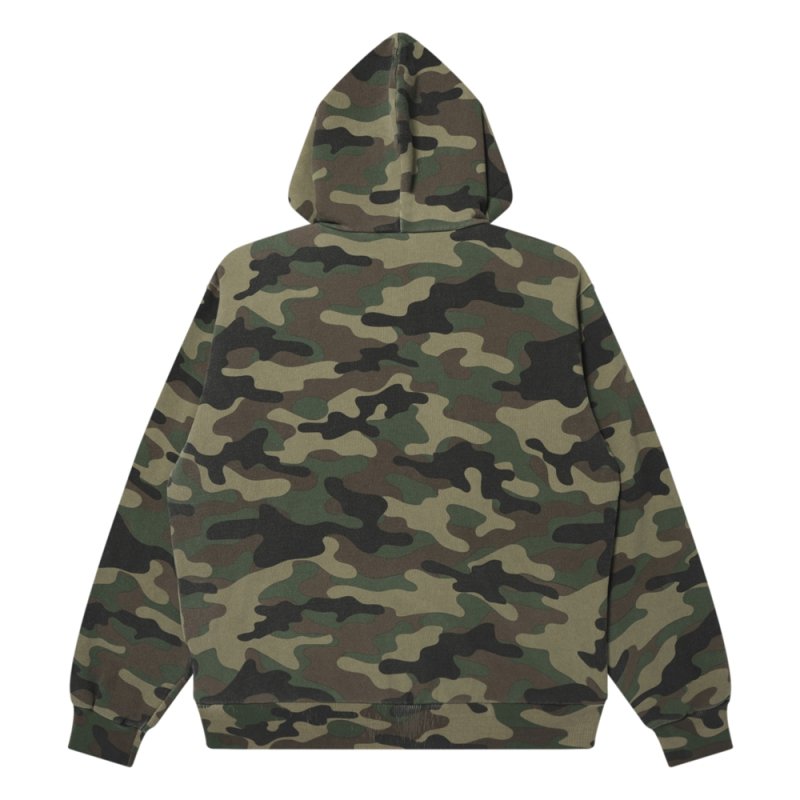 画像2: BlackEyePatch/HWC WASHED CAMO ZIP HOODIE(WOODLAND CAMO)