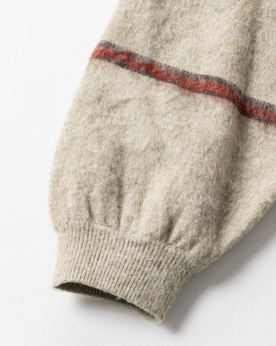 画像5: TIGHTBOOTH/BORDER KNIT SWEATER（Gray）［ボーダーニットセーター-26秋冬］ (5)
