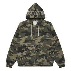画像1: BlackEyePatch/HWC WASHED CAMO ZIP HOODIE（WOODLAND CAMO） (1)