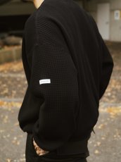 画像6: COOTIE PRODUCTIONS/N/C Waﬄe Henley Sweatshirt（Black）［ワッフルヘンリースウェットシャツ-26秋冬］ (6)