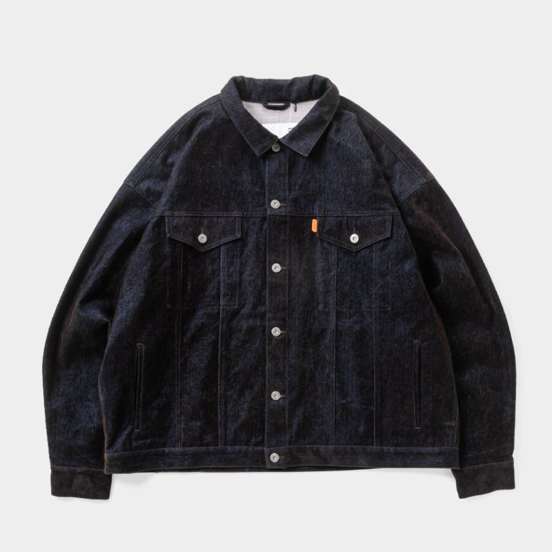 画像1: TIGHTBOOTH/FLOCKY DENIM JAKCET（Navy）［フロッキーデニムJKT-26秋冬］