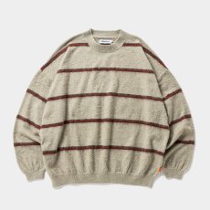 画像1: TIGHTBOOTH/BORDER KNIT SWEATER（Gray）［ボーダーニットセーター-26秋冬］ (1)