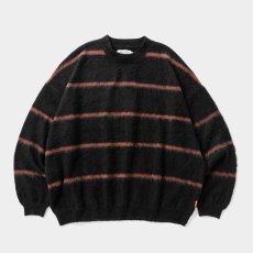 画像1: TIGHTBOOTH/BORDER KNIT SWEATER（Black）［ボーダーニットセーター-26秋冬］ (1)