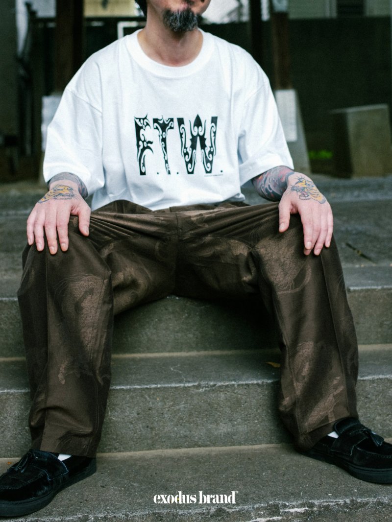 画像3: exodus brand/HORIYOSHI III KIRIN/DRAGON JACQUARD EASY PANTS（BROWN）［麒麟/ドラゴンジャガードイージーパンツ-26秋冬］