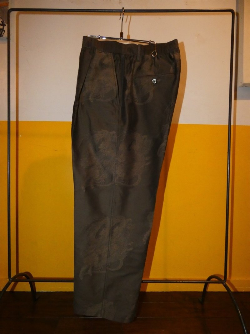 画像2: exodus brand/HORIYOSHI III KIRIN/DRAGON JACQUARD EASY PANTS（BROWN）［麒麟/ドラゴンジャガードイージーパンツ-26秋冬］
