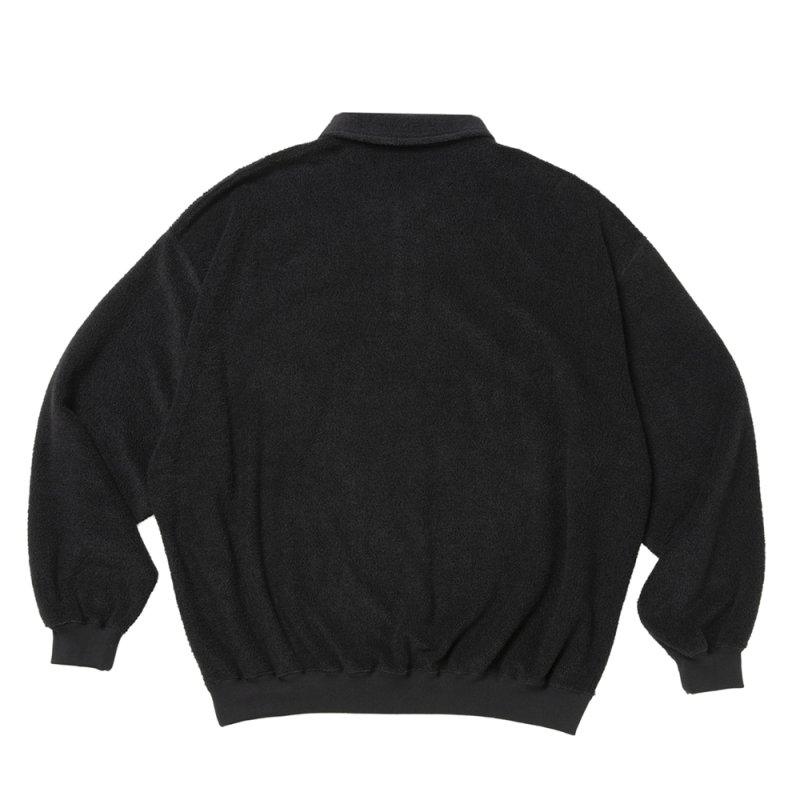 画像2: COOTIE PRODUCTIONS/T/C Heavy Pile Polo Pullover（Black）［ヘビーパイルポロプルオーバー-26秋冬］