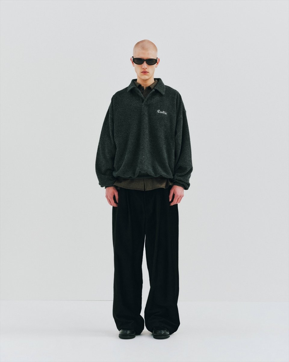 画像5: COOTIE PRODUCTIONS/T/C Heavy Pile Polo Pullover（Heather Gray）［ヘビーパイルポロプルオーバー-26秋冬］ (5)