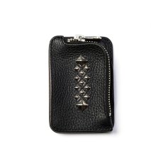 画像1: CALEE/STUDS LEATHER MULTI CASE ＜Magsafe＞（BLACK）［スタッズレザーマルチケース-26秋冬］ (1)
