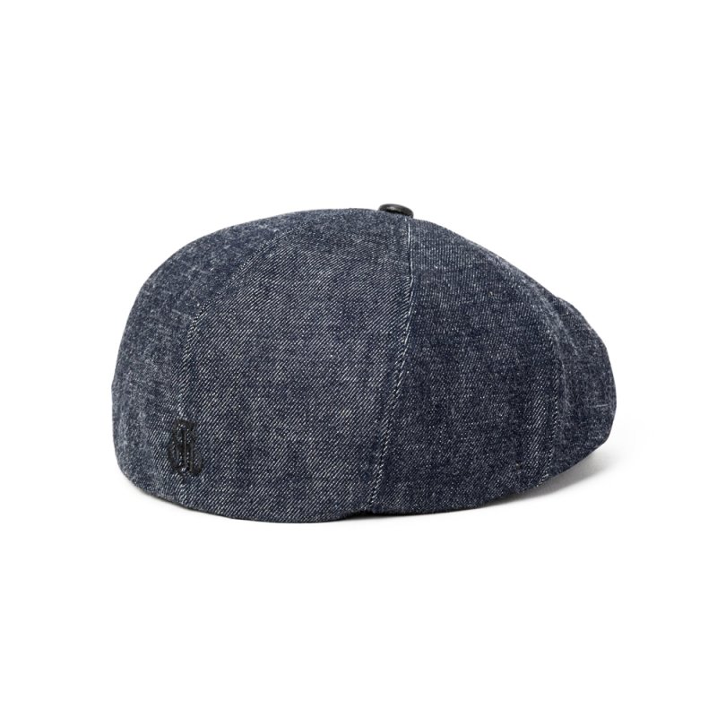 画像2: CALEE/LEATHER WAPPEN DENIM BRIM LEATHER CAS（INDIGO BLUE）［レザーワッペンデニムブリムレザーキャスケット-26秋冬］