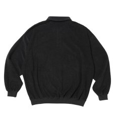 画像2: COOTIE PRODUCTIONS/T/C Heavy Pile Polo Pullover（Black）［ヘビーパイルポロプルオーバー-26秋冬］ (2)