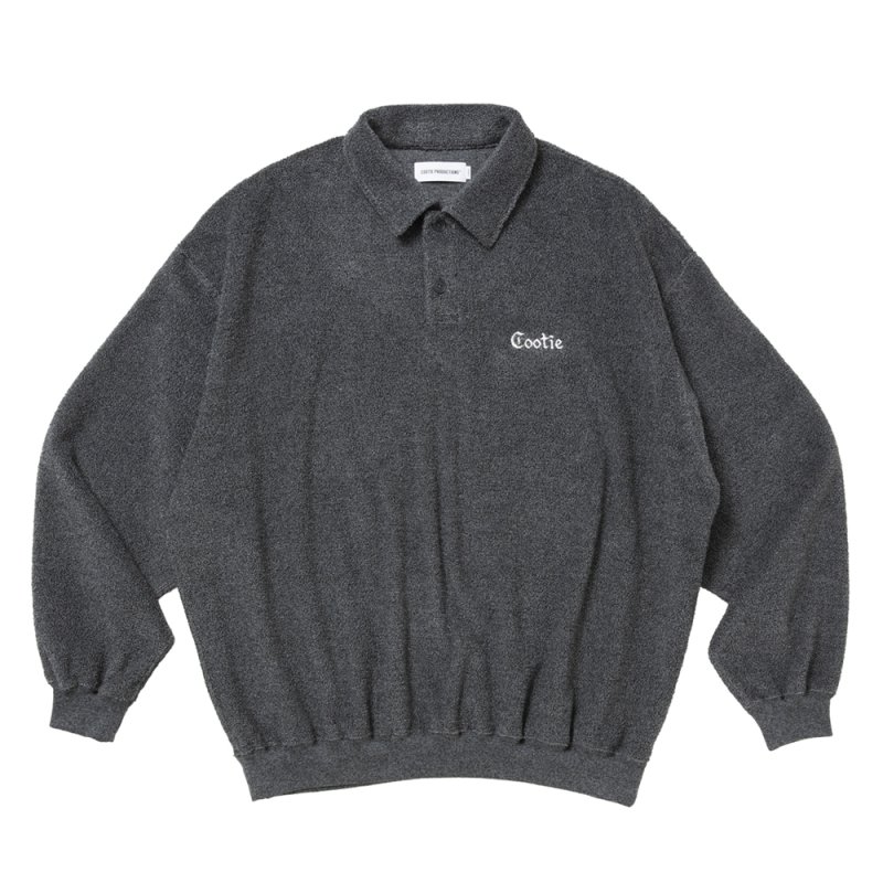画像1: COOTIE PRODUCTIONS/T/C Heavy Pile Polo Pullover（Heather Gray）［ヘビーパイルポロプルオーバー-26秋冬］