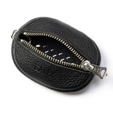 画像5: CALEE/STUDS LEATHER ZIP COIN CASE（BLACK）［スタッズレザージップコインケース-26秋冬］ (5)