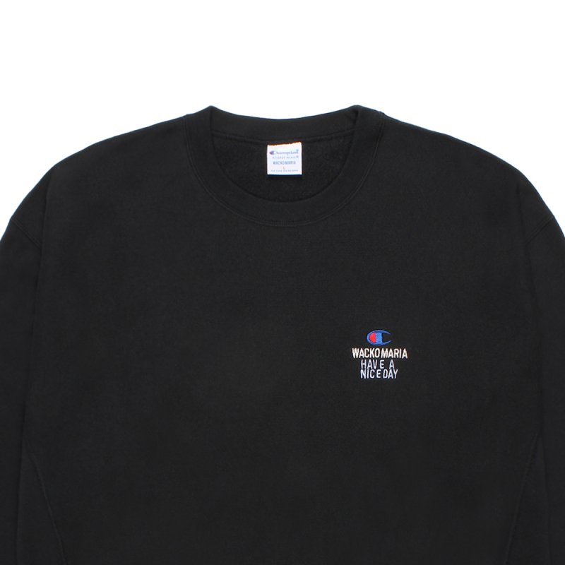 画像3: WACKO MARIA/Champion / REVERSE WEAVE SWEAT SHIRT（BLACK）［リバースウィーブクルーネックスウェット-26秋冬］