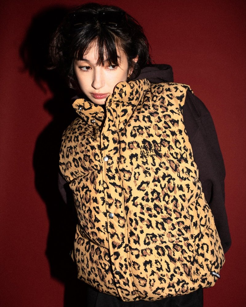 画像3: WACKO MARIA/NANGA / LEOPARD DOWN VEST（BEIGE）［レオパードダウンベスト-26秋冬］